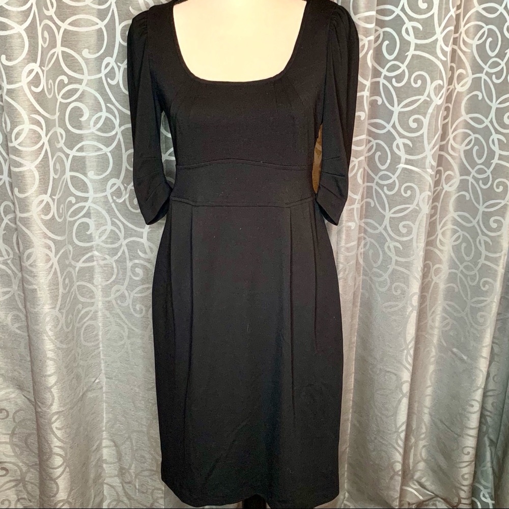 Maggie London 3/4 Length Sleeve Black Dress 8